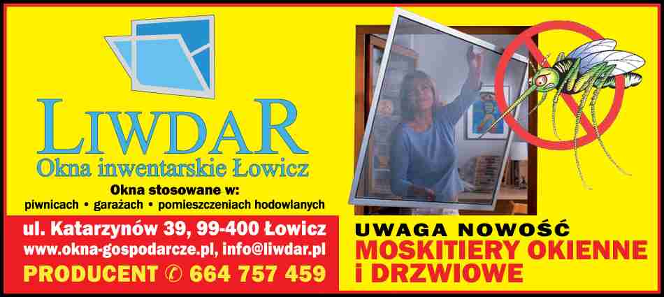 LIWDAR Moskitiery i Okna Gospodarcze - moskitiery okienne ŁOWICZ moskitiery okienne ŁOWICZ